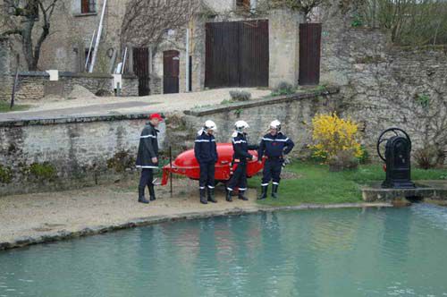 Manoeuvre du CPI des pompiers de Carisey