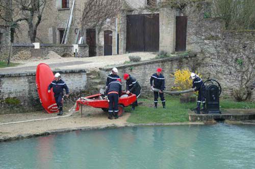 Manoeuvre du CPI des pompiers de Carisey