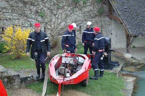 Manoeuvre du CPI des pompiers de Carisey