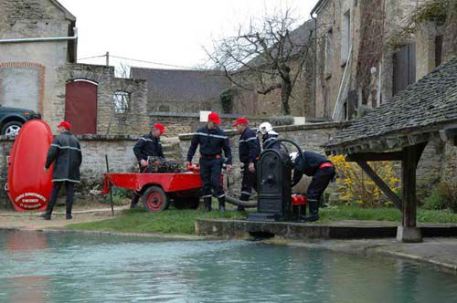 Manoeuvre du CPI des pompiers de Carisey