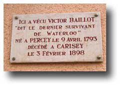 Plaque commémorative de Monsieur Louis-Victor BAILLOT